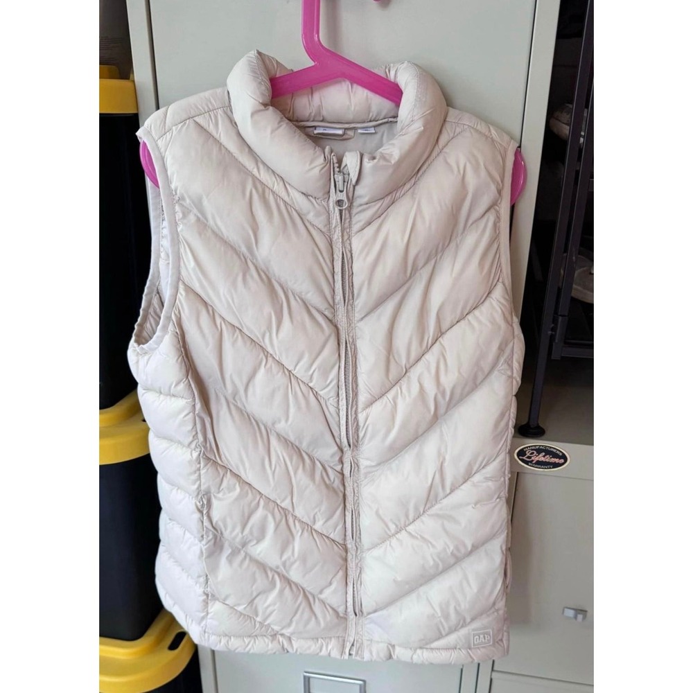 Girls' Gap Kids Puffer Vest w/ Pockets - Khaki Color - Size XXL‎ Regular